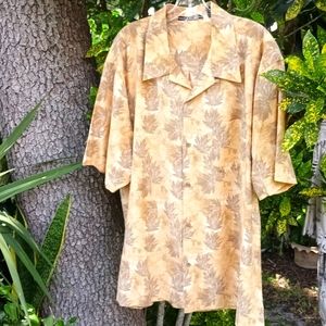 Saxony XXL silk blend button-down shirt
